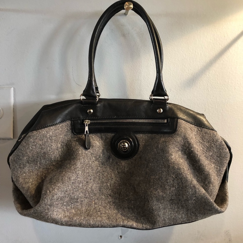 Balenciaga Black and Grey Purse